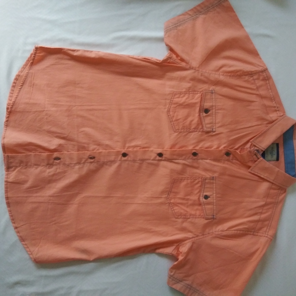 Causual button down for men (peach color)